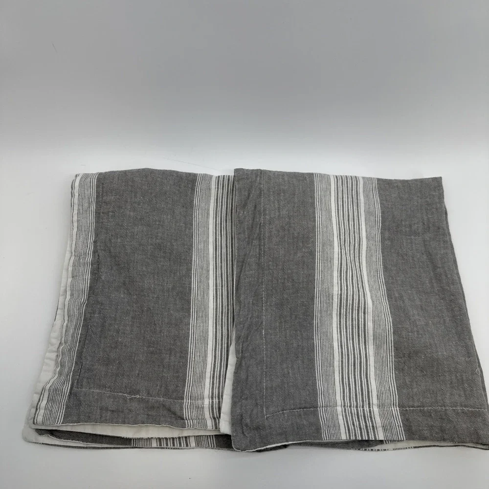 Target Threshold Pair‎ Gray Standard Pillow Shams Linen Cotton Blend Full/Queen